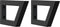 vidaXL - Wandbeugels - voor - wasbak - 2 - st - trapezium - staal - zwart