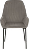 LOVERNA - Eetkamerstoel - Grijs - Corduroy