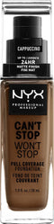 Nyx Professional Makeup Can't Stop Won't Stop Foundation - Cappuccino - Volledig Dekkende Foundation - Donker