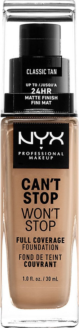Nyx Professional Makeup Can't Stop Won't Stop Foundation - Classic Tan - - Volledig Dekkende Foundation - Medium