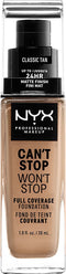 Nyx Professional Makeup Can't Stop Won't Stop Foundation - Classic Tan - - Volledig Dekkende Foundation - Medium