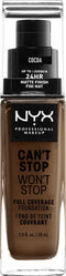 Nyx Professional Makeup Can't Stop Won't Stop Foundation - Cocoa - Volledig Dekkende Foundation - Donker