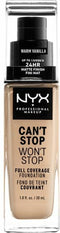 Nyx Professional Makeup Can't Stop Won't Stop Foundation - Warm Vanilla - Volledig Dekkende Foundation - Licht