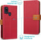 iMoshion Hoesje Geschikt voor Samsung Galaxy A21s Hoesje Met Pasjeshouder - iMoshion Luxe Canvas Bookcase - Rood