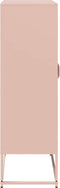 vidaXL - Hoge - kast - 68x39x123 - cm - staal - roze