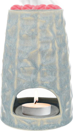 Scentchips® Pion Gebeiteld - Waxbrander - Geurbrander - Oliebrander - Wax Melts Brander - Aromabrander - Ook Geschikt Voor Essentiële Oliën - Geurolie - Waxmelts - Grijze Wassing