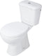 Differnz Toiletpot Duoblok - Staand - Dual flush - Wit