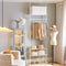 SoBuy KLS07-W - Telescoop Kledingrek - Verstelbaar B(52-80) x H(233-295) cm - Wit