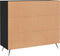 vidaXL - Dressoir - 90x34x80 - cm - bewerkt - hout - zwart
