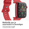 imoshion Siliconen⁺ bandje - Geschikt voor Apple Watch 1, 2, 3, 4, 5, 6, 7, 8, 9, 10, SE, Ultra (2) - 44/45/46/49 mm - Rood - M/L