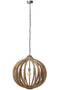 J-line Hanglamp Bol Spijlen Hout Naturel
