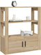 vidaXL - Dressoir - 80x30x90 - cm - bewerkt - hout - sonoma - eikenkleurig