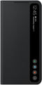 Samsung Galaxy S21 FE - Clear View Stand Cover - Krasbestendig en stofafstotend - Zwart