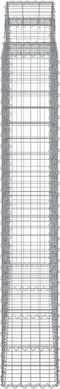 vidaXL - Schanskorven - 4 - st - gewelfd - 200x50x180/200 - cm - ijzer
