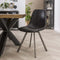 AnLi Style Stoel zig-zag plat frame - Saddle PU zwart