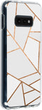 Hoesje Geschikt voor Samsung Galaxy S10e Hoesje Siliconen - Design Backcover siliconen - Meerkleurig / White Graphic