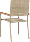 vidaXL - Stapelbare - Tuinstoelen - 2 - stuks - Beige - Poly - Riet
