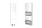 Feel Furniture - Schoenenkast met spiegel - 5 Laden - Wit (2 stuks)