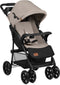 Lionelo Emma Plus - Buggy - Lichte en Duurzame Kinderwagen - 5-Punts Gordel - Rugleuningverstelling tot Ligpositie - Verlengd Luifel met Venster - Grote Mand - Praktische Tas en Organizer - Schokdempers - Beige
