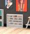 Vitrinekastje staande hangende wandvitrine - planken 50 cm breed x 4 cm diep - schuifdeuren