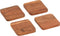 J-Line onderzetter Vierkant Acacia - hout - naturel - 4 stuks