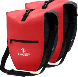 RADGEIST fietstas - bagagedrager- en schoudertas - 100% waterdicht 28L (2 stuks)