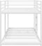 vidaXL - Stapelbed - zonder - matras - 107x203 - cm - staal - wit