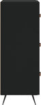 vidaXL - Dressoir - 34,5x34x90 - cm - bewerkt - hout - zwart