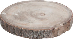 J-Line decoratief schors - schijf - hout - grijs - small