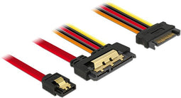 Delock 85228 - SATA naar SATA data- en voedingskabel - 6 Gbit/s - Zwart