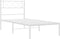 vidaXL - Bedframe - met - hoofdbord - metaal - wit - 90x200 - cm