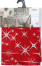 Tafelkleed rood met zilveren sterren 140x240cm - Kerst - Kersttafellaken - Rood
