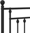 vidaXL - Hoofdbord - 100 - cm - metaal - zwart