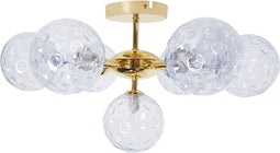 ANADYR - Plafondlamp - Blauw/Goud - Glas/Metaal