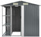 vidaXL - Tuinschuur - met - rek - 205x130x183 - cm - ijzer - grijs