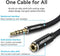 Vention BHCBF audio kabel 1 m 3.5mm TRRS Zwart