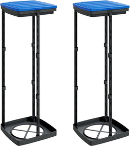 vidaXL - Vuilniszakhouders - 2 - st - 120 - L - PP - zwart - en - blauw