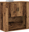 vidaXL - Wandkast - in - oude - look - 80x33x80 - cm - Gelaagd - Hout