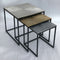 HSM Collection Salontafel Fletcher Vierkant - 48x48x45 - Zilver/Goud/Grijs - Aluminium/Ijzer