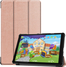3-Vouw sleepcover hoes - Geschikt voor Lenovo Tab M8 - Rose Goud