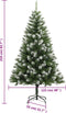 vidaXL - Kunstkerstboom - met - scharnieren - en - sneeuw - 210 - cm