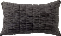 Dutch Decor REZA - Kussenhoes 30x50 cm - Charcoal Gray - antraciet - met rits - zonder binnenkussen