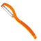 Triangle - Ultra Fijne Dubbelzijdige Dunschiller - Glad Mesje RVS - Oranje - 17 cm
