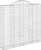 vidaXL - Schanskorven - 2 - st - gewelfd - 200x50x180/200 - cm - ijzer