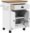 vidaXL - Keukentrolley - BODO - 72x45x80 - cm - wit - en - bruin
