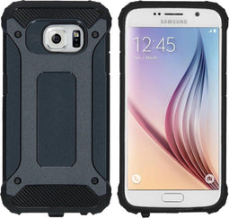 iMoshion Hoesje Geschikt voor Samsung Galaxy S6 Hoesje - iMoshion Rugged Xtreme Backcover - Donkerblauw