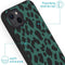 iMoshion Design voor de iPhone 13 hoesje - Luipaard - Groen / Zwart