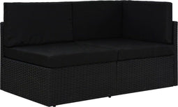 vidaXL-Tweezitsbank-sectioneel-poly-rattan-zwart
