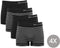 Milanoro - Naadloze boxershorts - Set van 4 - Zwart (4 stuks)
