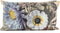 Anna's collection buitenkussen bloem - Creme/wit - 30 x 50 cm - Water en UV bestendig